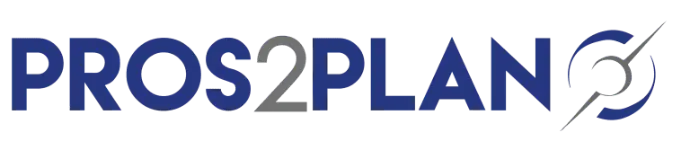 PROS2PLAN logo in blue and gray, representing a professional consulting and staffing services company.